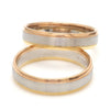 Jewelove™ Rings Platinum Love Bands with Rose Gold & Yellow Gold Edges JL PT 651