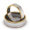 Jewelove™ Rings Platinum Love Bands with Rose Gold & Yellow Gold Edges JL PT 651