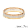 Jewelove™ Rings Platinum Love Bands with Rose Gold & Yellow Gold Edges JL PT 651