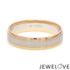 Jewelove™ Rings Platinum Love Bands with Rose Gold & Yellow Gold Edges JL PT 651