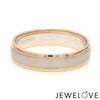 Jewelove™ Rings Platinum Love Bands with Rose Gold & Yellow Gold Edges JL PT 651