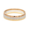 Jewelove™ Rings Platinum Love Bands with Rose Gold & Yellow Gold Edges JL PT 651