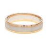 Jewelove™ Rings Platinum Love Bands with Rose Gold & Yellow Gold Edges JL PT 651