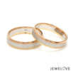 Jewelove™ Rings Platinum Love Bands with Rose Gold & Yellow Gold Edges JL PT 651