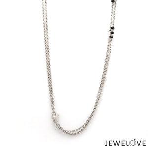 Jewelove™ Chains Platinum Mangalsutra Leaf Design Diamond Pendant Chain for Women JL PT CH 1092