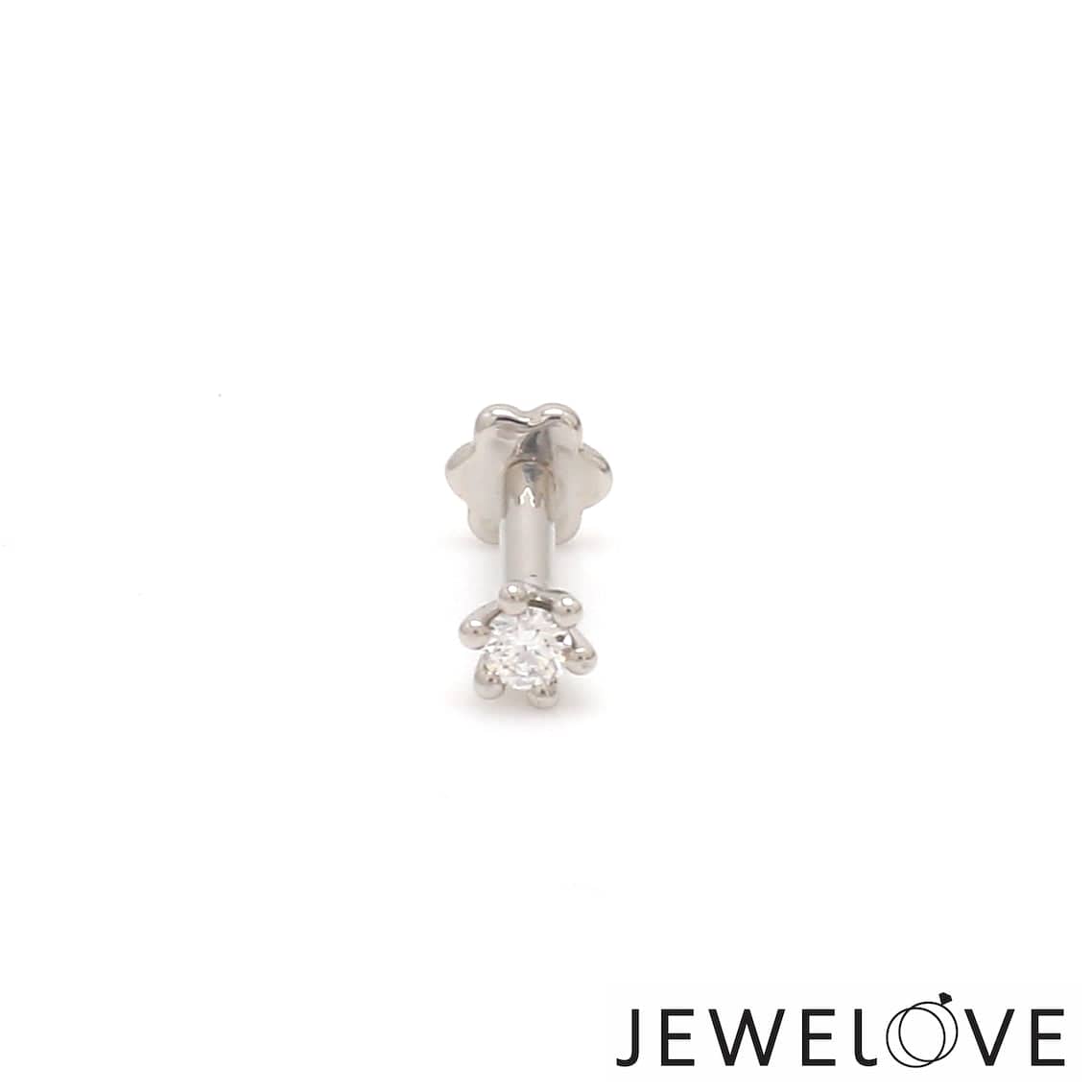 Jewelove™ Platinum Nosepin with Diamond by Jewelove JL PT NP 102