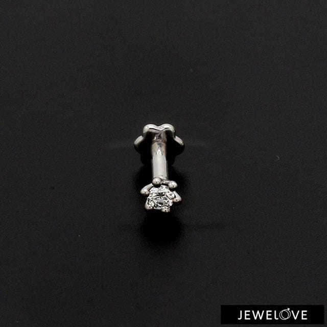 Jewelove™ Platinum Nosepin with Diamond by Jewelove JL PT NP 102