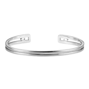 Jewelove™ Bangles & Bracelets Platinum Open Kada for Men JL PTB 625