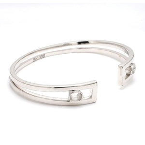 Jewelove™ Bangles & Bracelets Platinum Open Kada for Men JL PTB 625