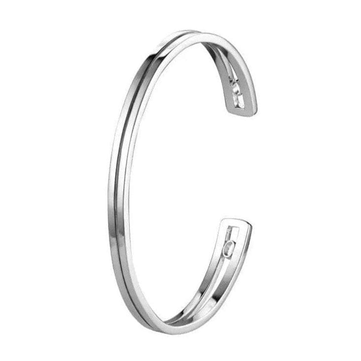 Jewelove™ Bangles & Bracelets Platinum Open Kada for Men JL PTB 625