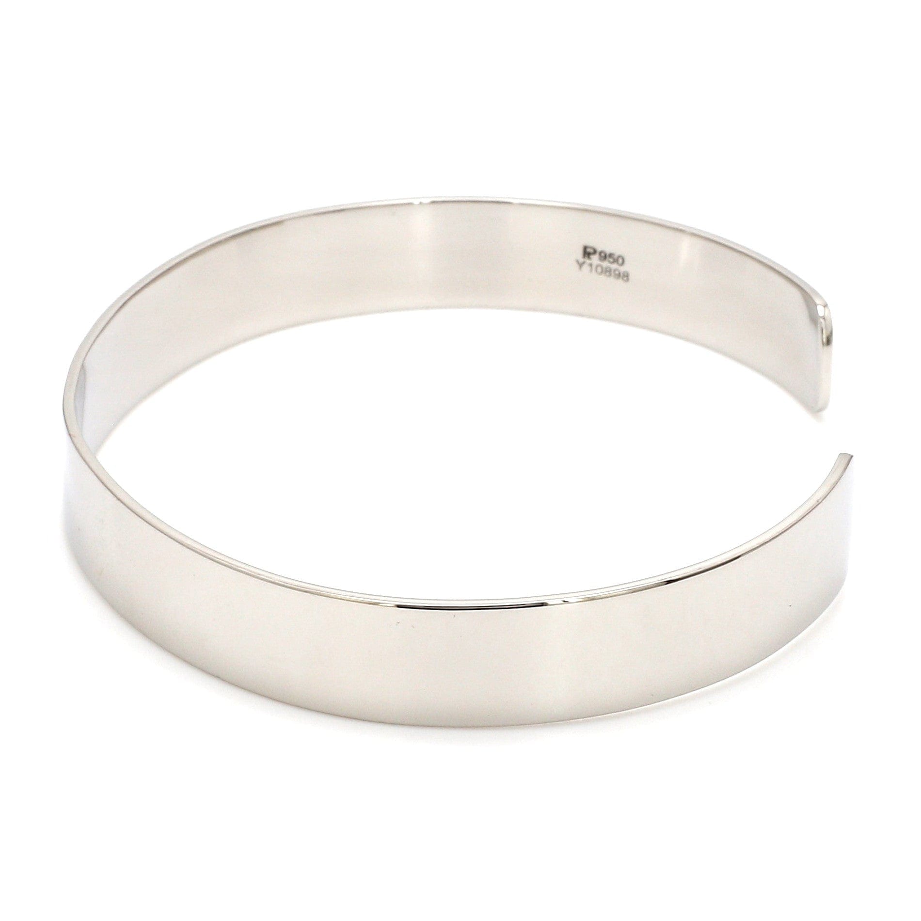 Jewelove™ Bangles & Bracelets 40 grams Platinum Open Kada for Men JL PTB 626 - Hi-Polish