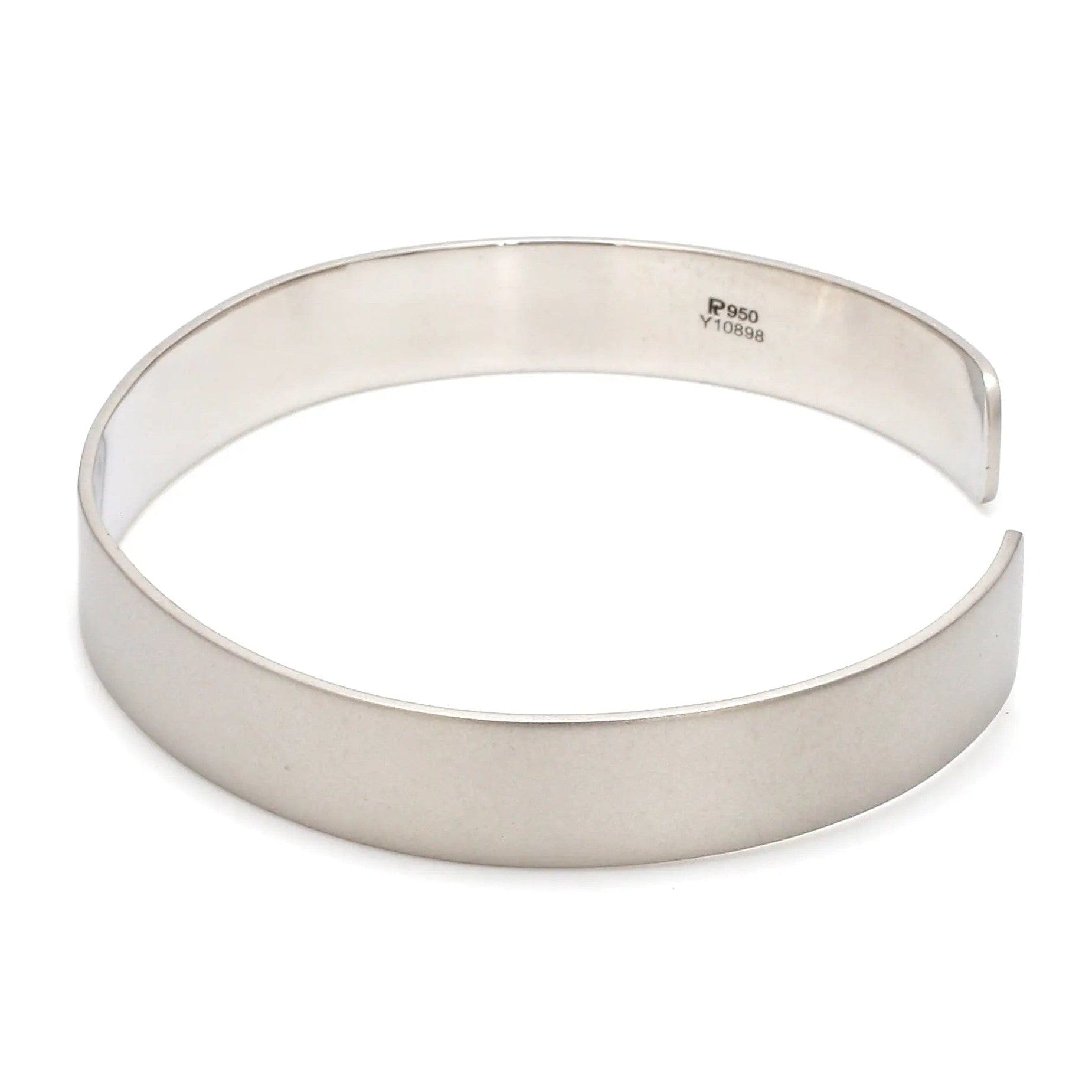 Jewelove™ Bangles & Bracelets 40 grams Platinum Open Kada for Men JL PTB 626 - Matte Finish