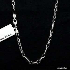 Jewelove™ Chains Platinum Oval Links Chain for Men JL PT CH 1198