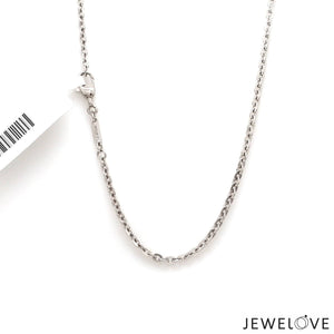 Jewelove™ Chains Platinum Oval Links Chain for Men JL PT CH 1199