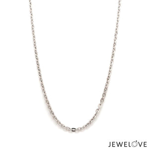 Jewelove™ Chains Platinum Oval Links Chain for Men JL PT CH 1199