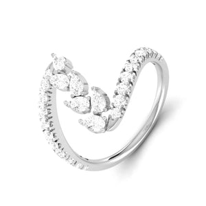 Jewelove™ Rings VS GH / Women's Band only Platinum Pear Marquise Ring with Diamonds for Women JL PT DM 0047