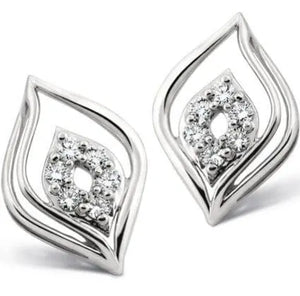 Jewelove™ Earrings Earrings only / SI IJ Platinum Pendant Earrings set designed as Petals SJ PTO E 107