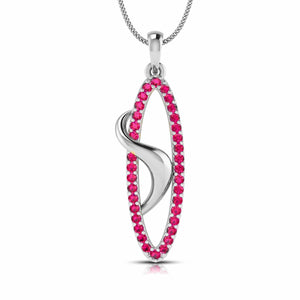 Jewelove™ Pendants Red Platinum Pendant for Women JL PT P NL8654