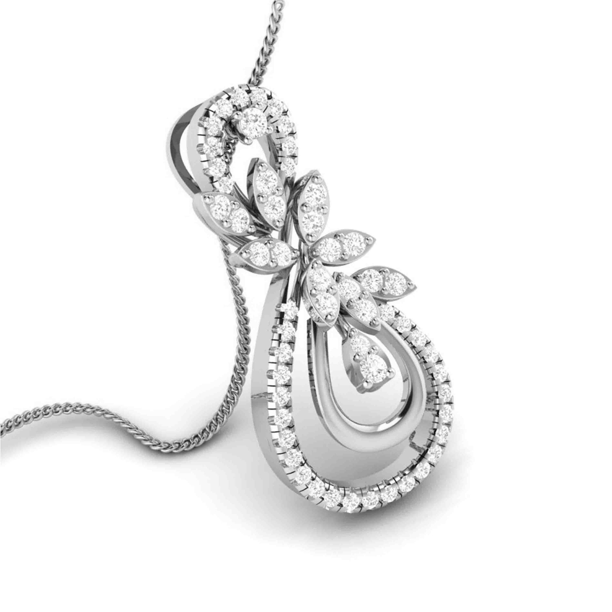 Jewelove™ Pendants & Earrings Platinum Pendant Set with Diamonds JL PT P 5