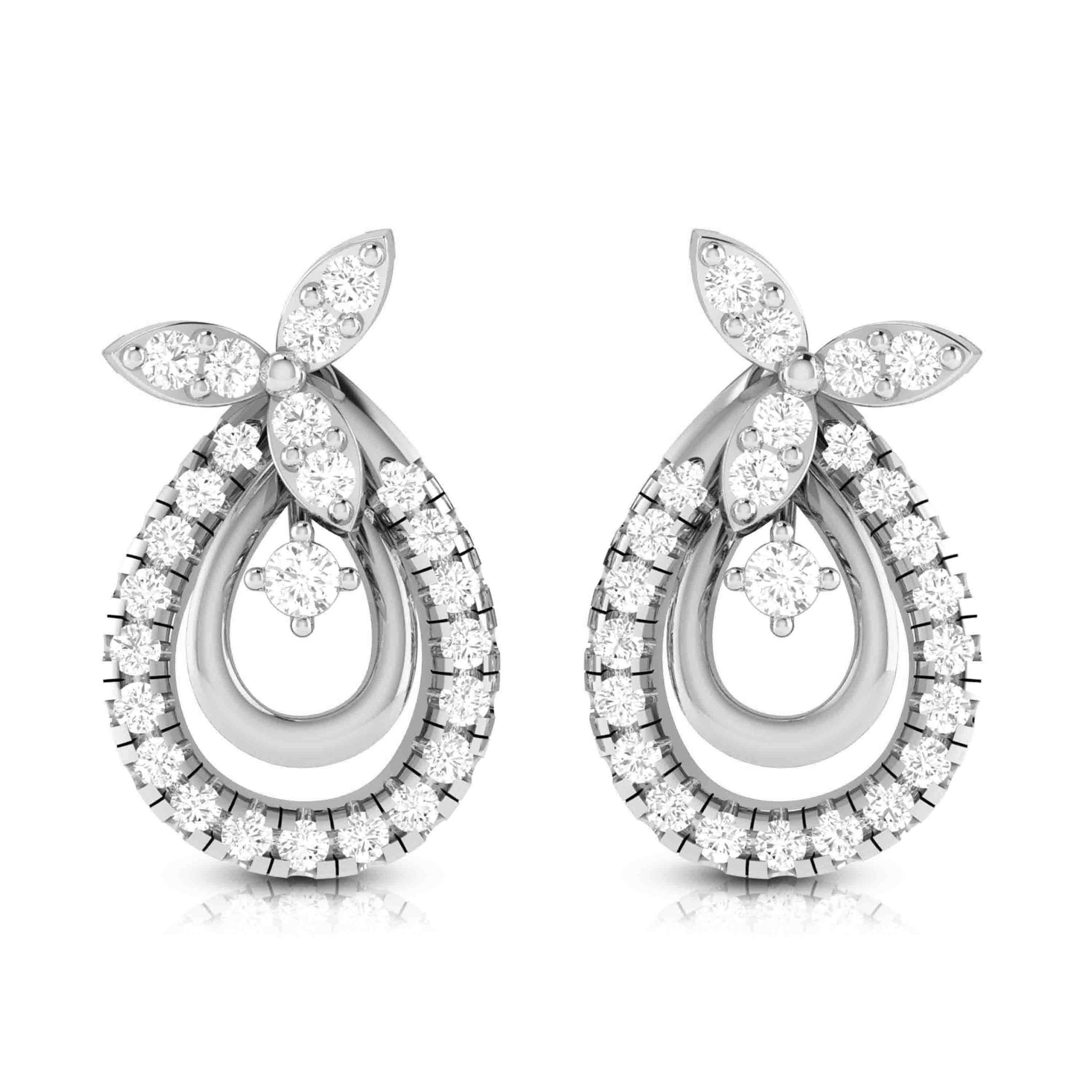 Jewelove™ Pendants & Earrings only Earrings Platinum Pendant Set with Diamonds JL PT P 5