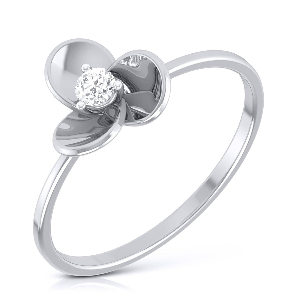 Jewelove™ Rings Platinum Ring for Women with Single Diamond JL PT LR 84