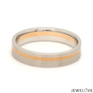 Jewelove™ Platinum Ring with a Rose Gold Streak JL PT 1003