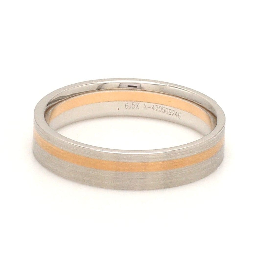 Jewelove™ Platinum Ring with a Rose Gold Streak JL PT 1003