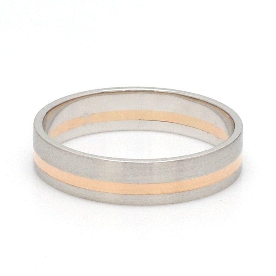 Jewelove™ Platinum Ring with a Rose Gold Streak JL PT 1003