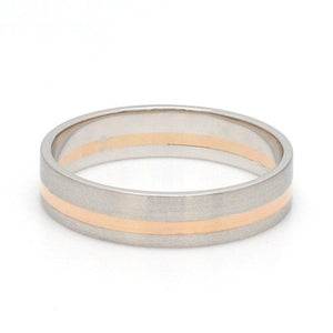 Jewelove™ Platinum Ring with a Rose Gold Streak JL PT 1003