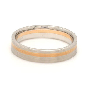 Jewelove™ Platinum Ring with a Rose Gold Streak JL PT 1003