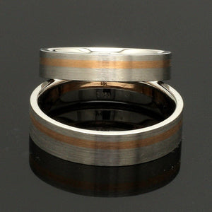 Jewelove™ Platinum Ring with a Rose Gold Streak JL PT 1003