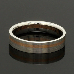 Jewelove™ Platinum Ring with a Rose Gold Streak JL PT 1003