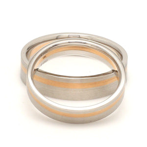 Jewelove™ Platinum Ring with a Rose Gold Streak JL PT 1003