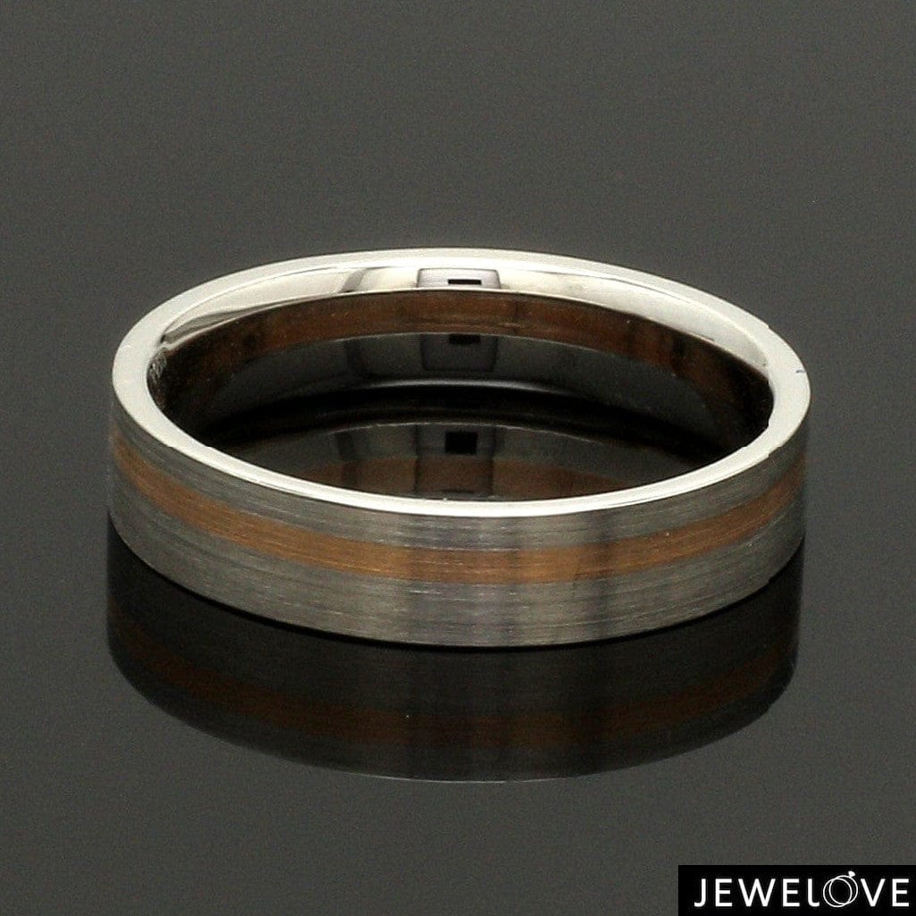 Jewelove™ Platinum Ring with a Rose Gold Streak JL PT 1003