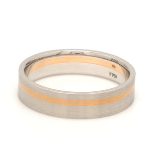 Jewelove™ Platinum Ring with a Rose Gold Streak JL PT 1003