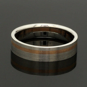 Jewelove™ Platinum Ring with a Rose Gold Streak JL PT 1003