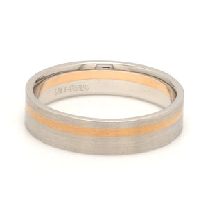 Jewelove™ Platinum Ring with a Rose Gold Streak JL PT 1003