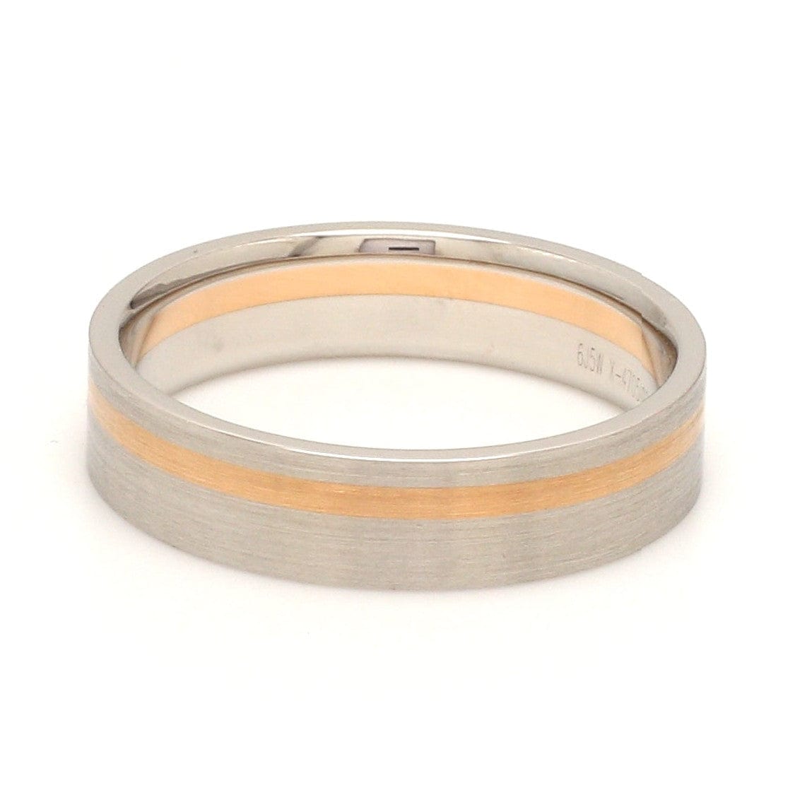 Jewelove™ Platinum Ring with a Rose Gold Streak JL PT 1003