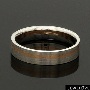 Jewelove™ Platinum Ring with a Rose Gold Streak JL PT 1003