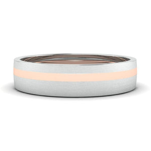 Jewelove™ Platinum Ring with a Rose Gold Streak JL PT 1003