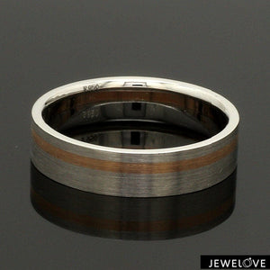 Jewelove™ Platinum Ring with a Rose Gold Streak JL PT 1003