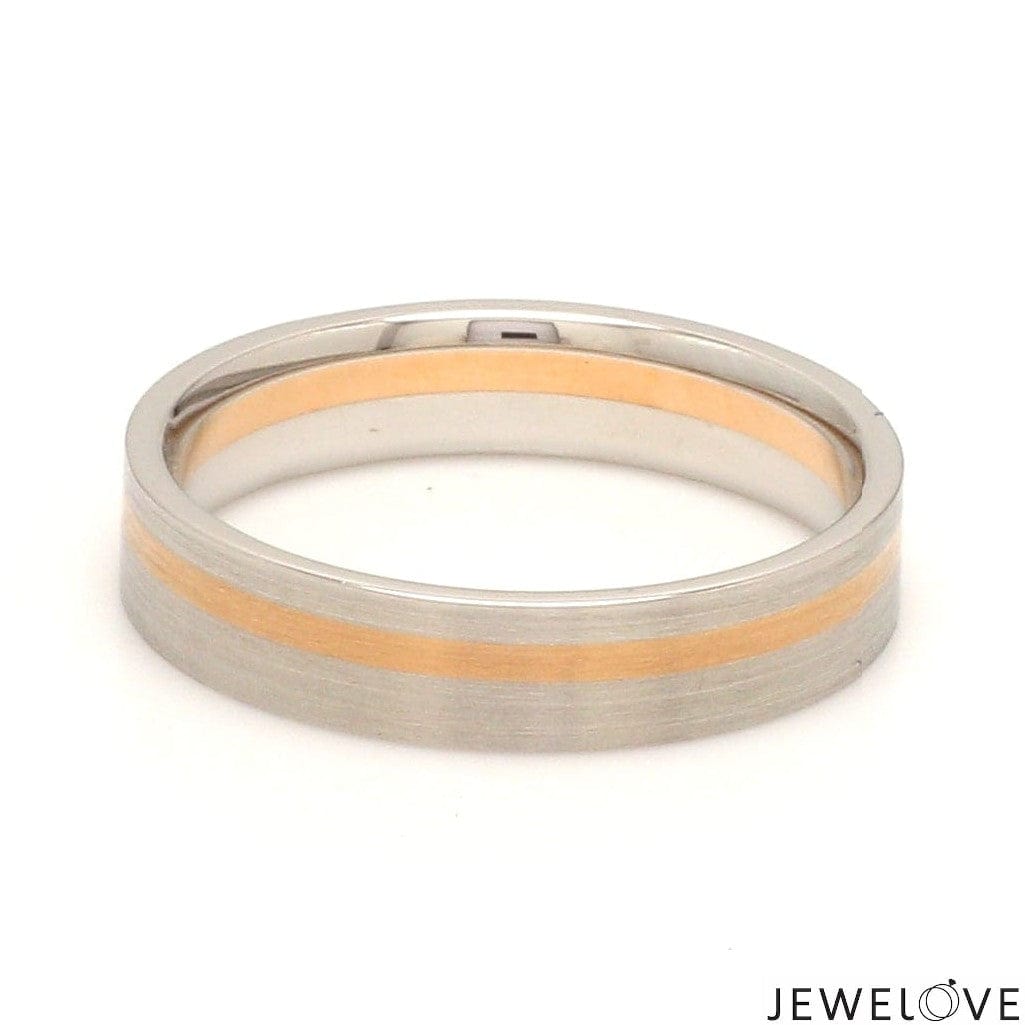 Jewelove™ Platinum Ring with a Rose Gold Streak JL PT 1003