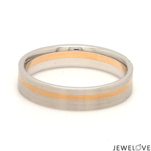 Jewelove™ Platinum Ring with a Rose Gold Streak JL PT 1003