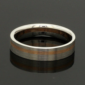 Jewelove™ Platinum Ring with a Rose Gold Streak JL PT 1003