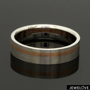 Jewelove™ Platinum Ring with a Rose Gold Streak JL PT 1003