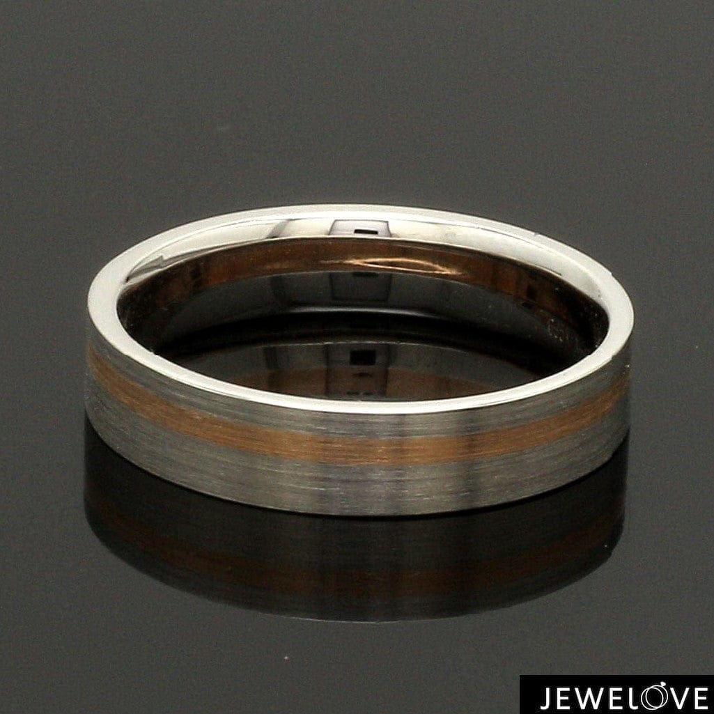 Jewelove™ Platinum Ring with a Rose Gold Streak JL PT 1003