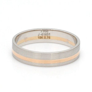 Jewelove™ Platinum Ring with a Rose Gold Streak JL PT 1003