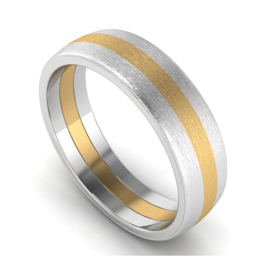 Jewelove™ Rings Platinum Ring with a Yellow Gold Line JL PT 650