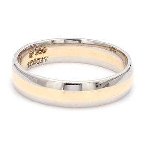 Jewelove™ Rings Platinum Ring with a Yellow Gold Line JL PT 650