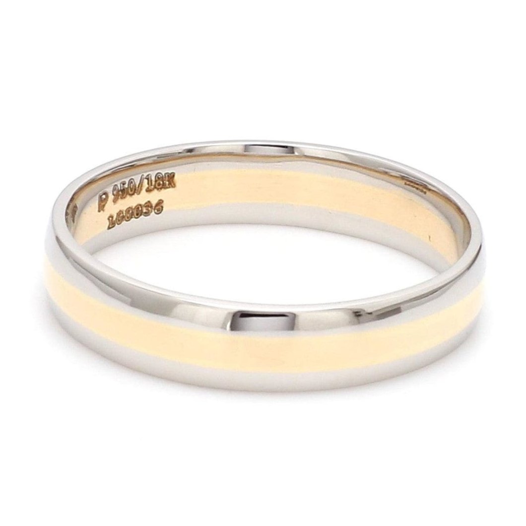 Jewelove™ Rings Platinum Ring with a Yellow Gold Line JL PT 650